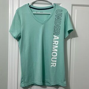 Under Armour Women's Aqua V-Neck Tee